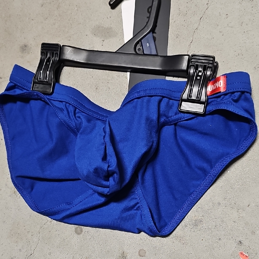 Nwt Men's Royal Blue Brief Swimwear with Red Tag #148